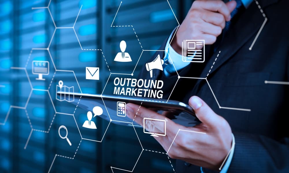 Outbound Marketing on Glass Board