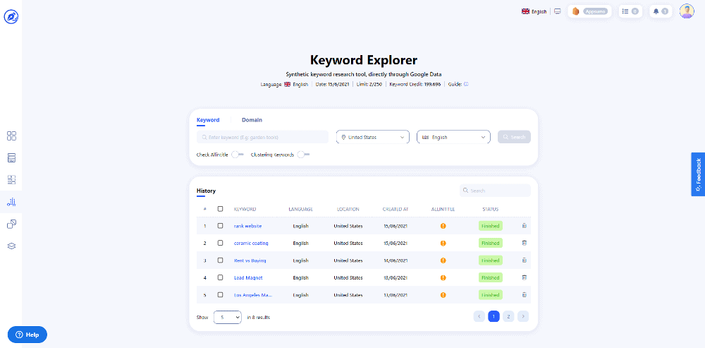 Writerzen Keyword Explorer 
