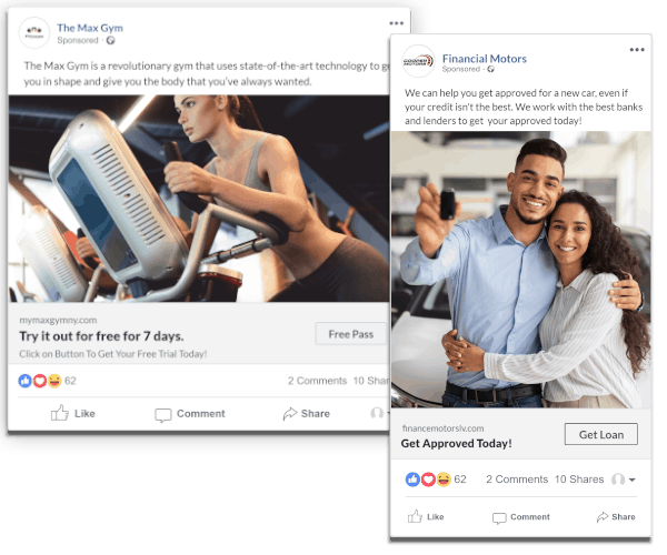 Facebook and Instagram Ad Examples